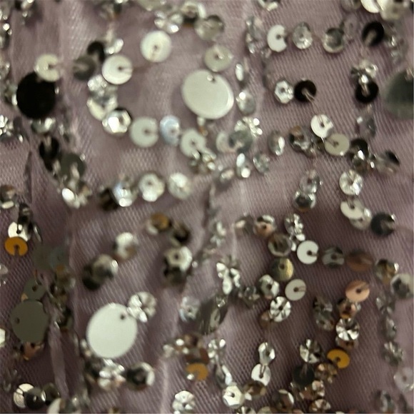 River Island Women's Purple Gray Sequin Tassel Mini Dress Size 8 Party - Picture 15 of 15